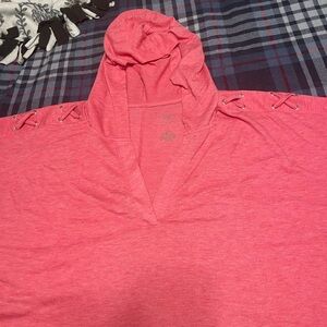 LIVI Pink & Gray Hooded Tops